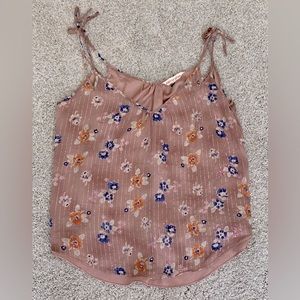 Rebecca Taylor SILK Floral Tank Top camisole Vneck Medium